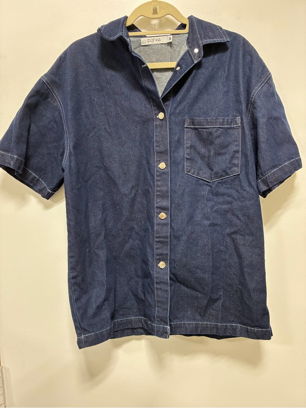 Parke dark wash denim shirt